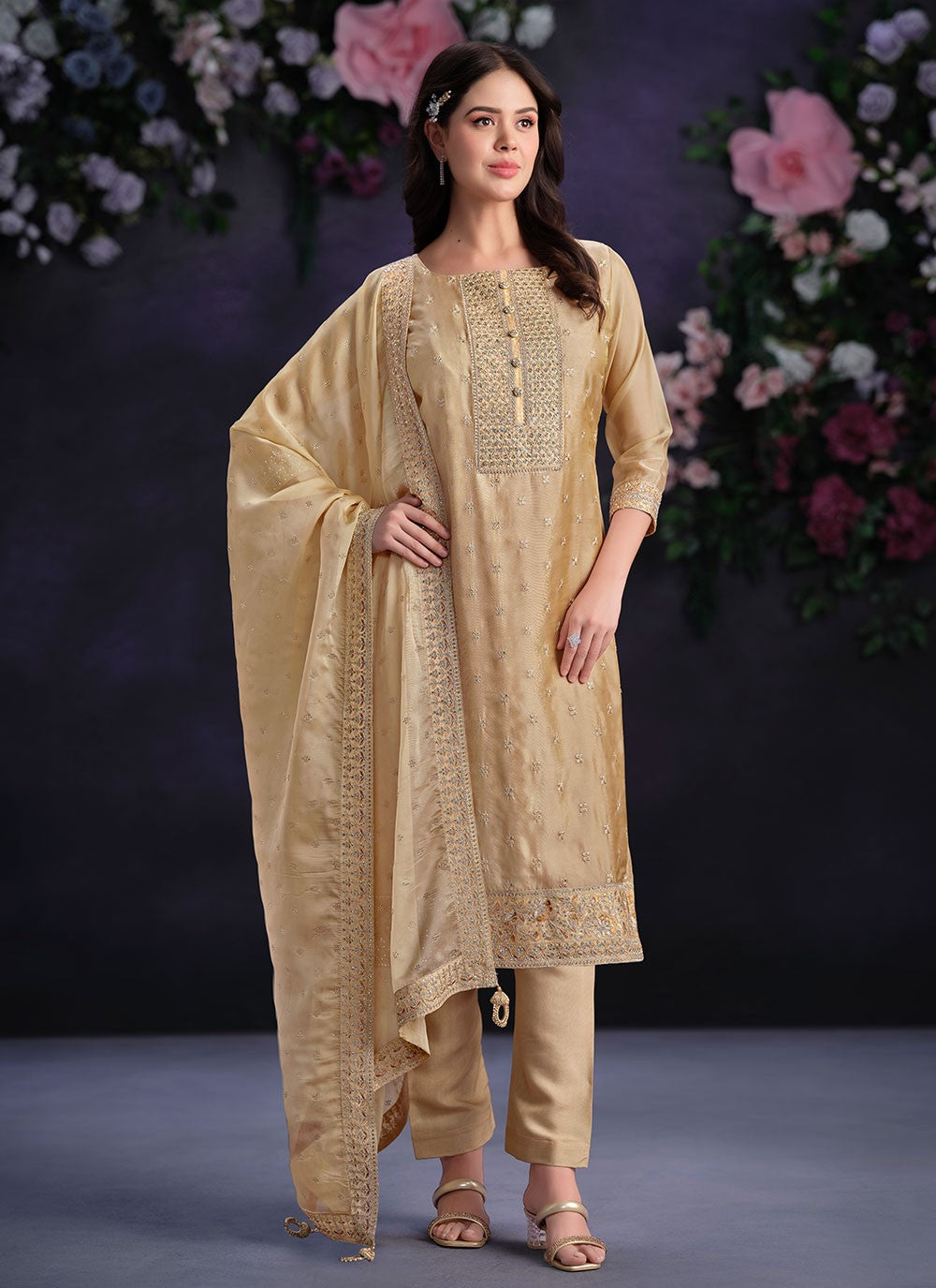 Organza Salwar Suit - T2922