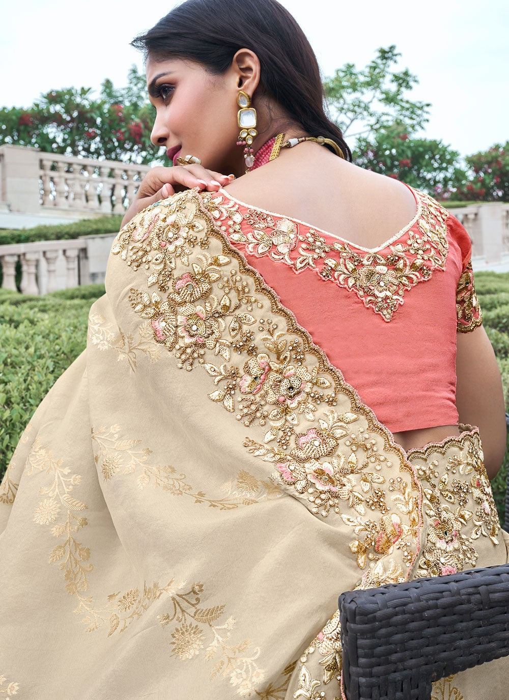 Embroidered Viscose Trendy Saree - M8995