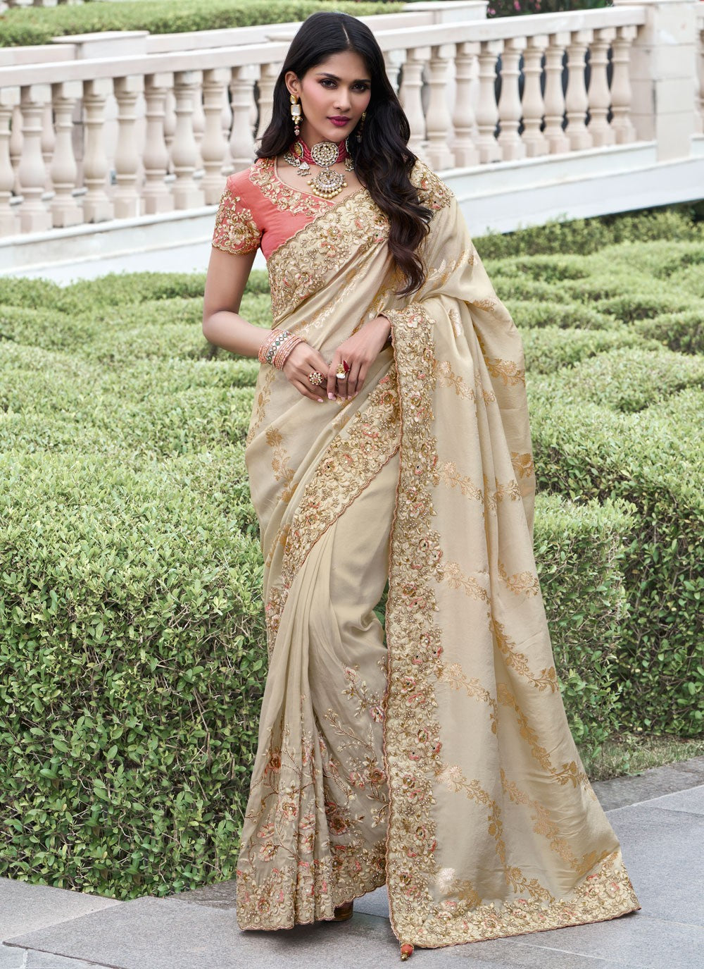 Embroidered Viscose Trendy Saree - M8995