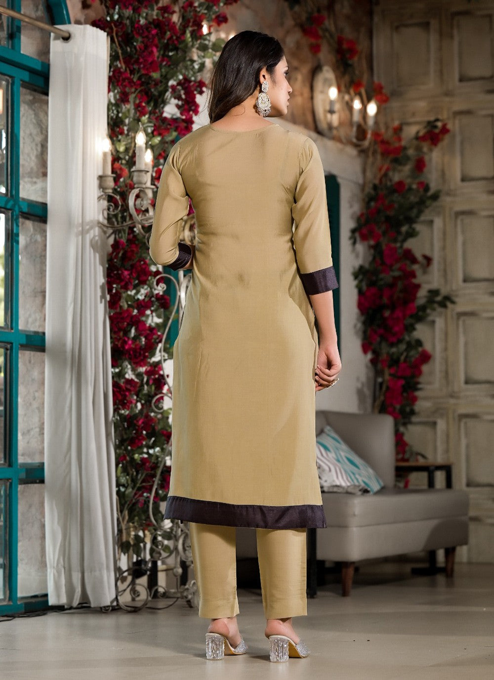 Silk Blend Pant Style Suit - T3131