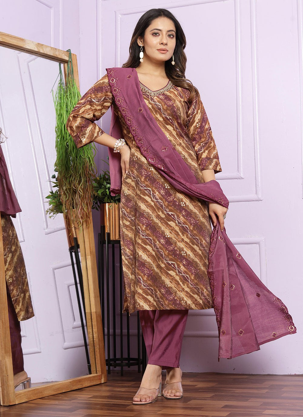 Silk Salwar Suit - T2936