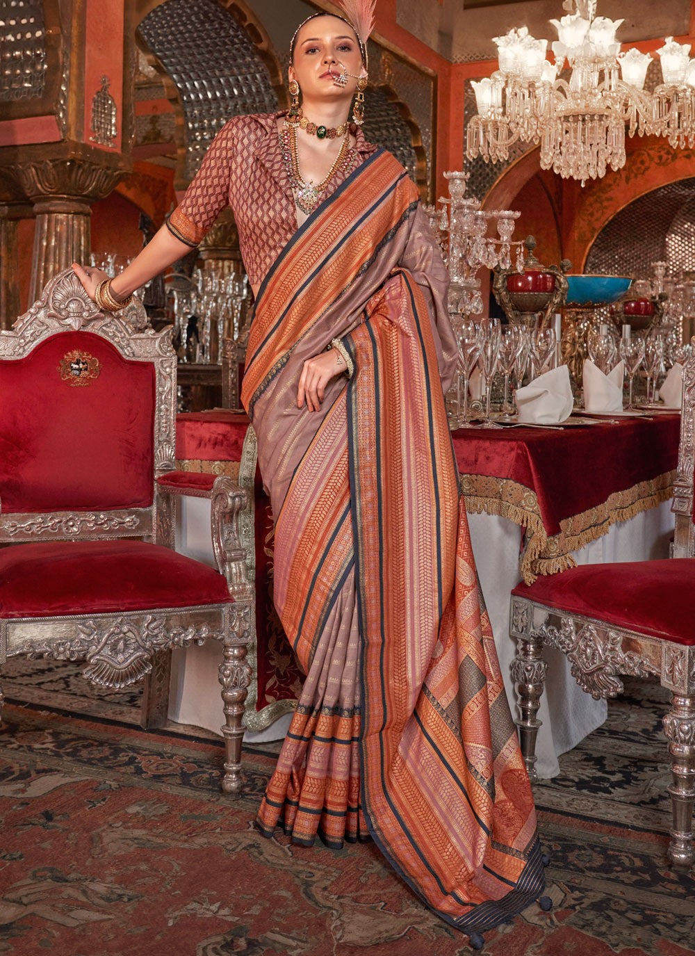 Classic Weaving Zari Silk Saree - S8965