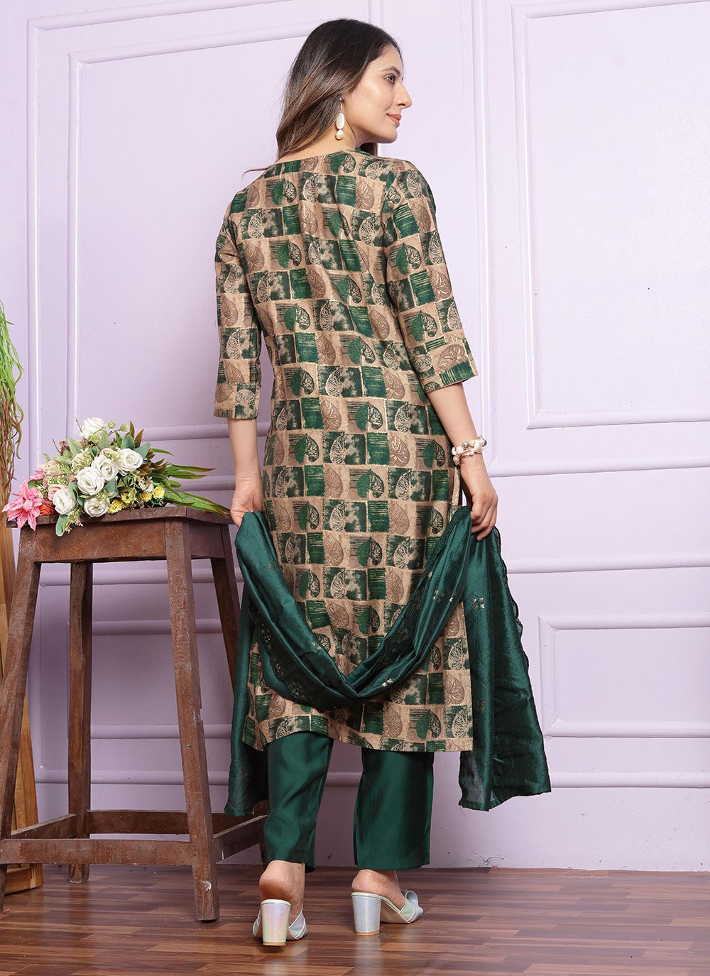 Silk Salwar Suit - T2936