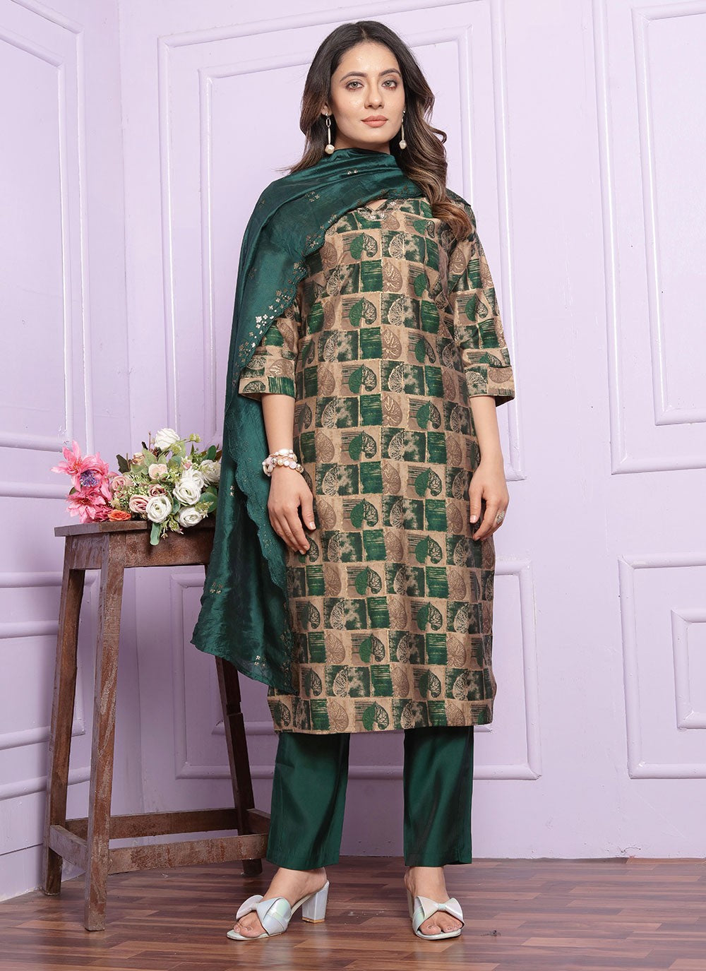 Silk Salwar Suit - T2936