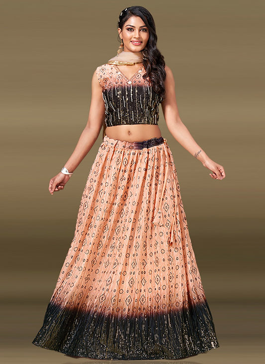 Mirror Chiffon Readymade Lehenga Choli - L0877