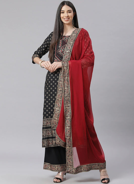 Blended Cotton Palazzo Suit - T609