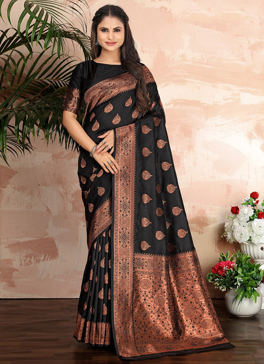 Classic Border Work Banarasi Silk Saree - S2974