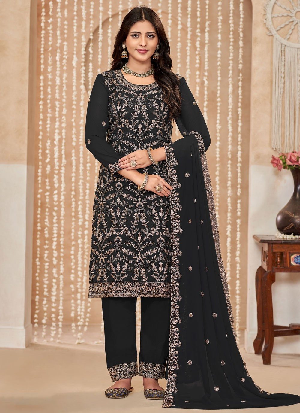 Faux Georgette Salwar Suit - T3280