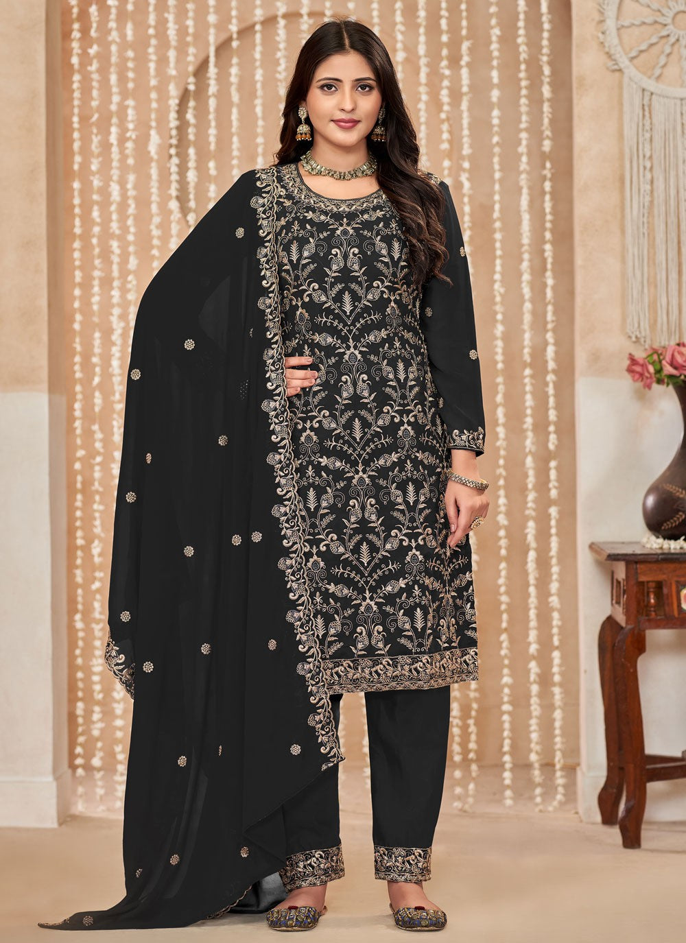 Faux Georgette Salwar Suit - T3280