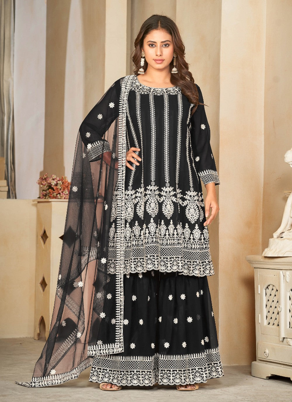 Net Salwar Suit - T2136