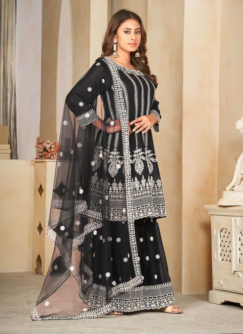 Net Salwar Suit - T2136