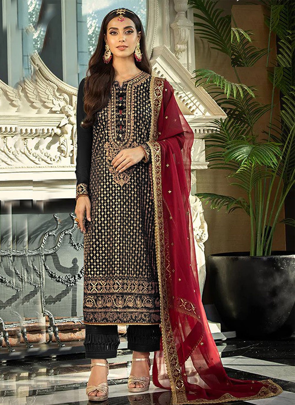 Faux Georgette Salwar Suit - T2822