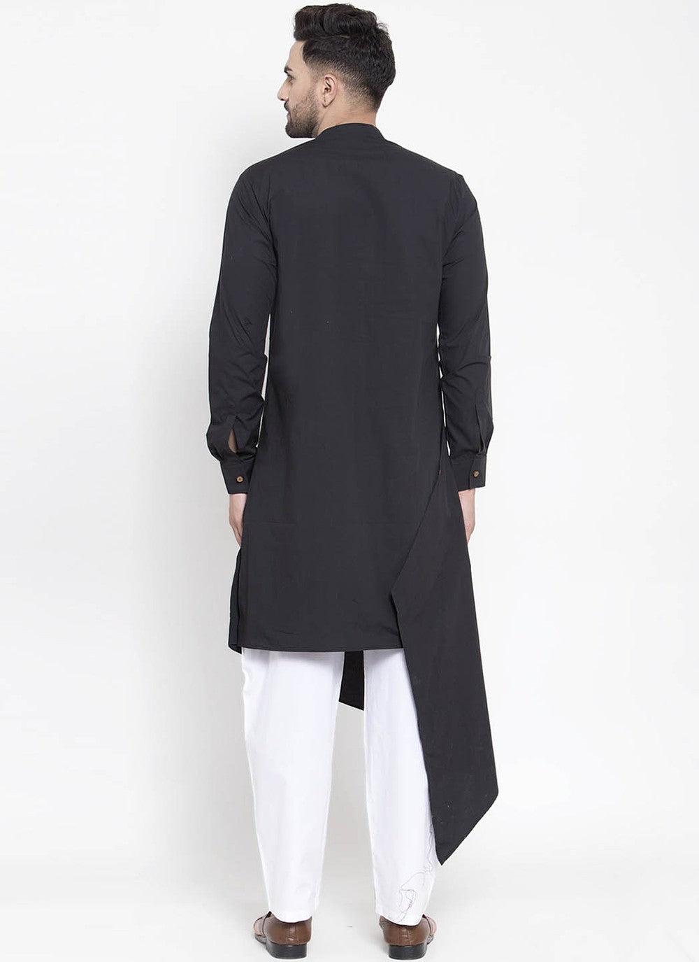 Plain Cotton Black Dhoti Kurta - M1985