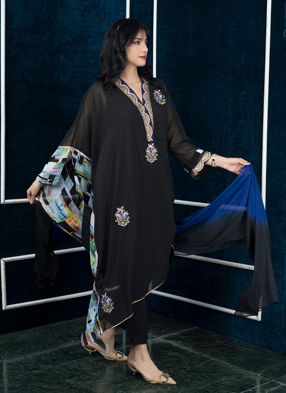 Georgette Pant Style Suit - T3046