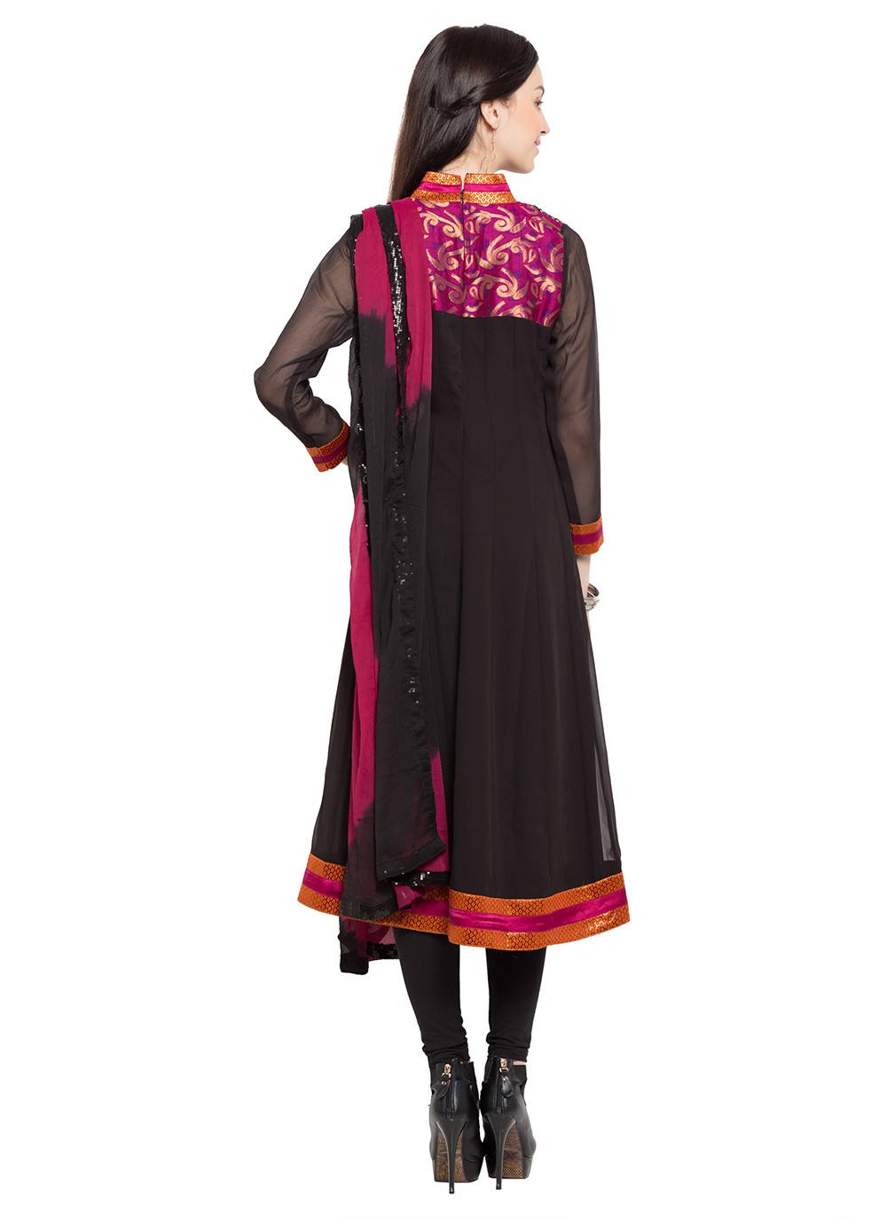 Faux Georgette Anarkali - T275