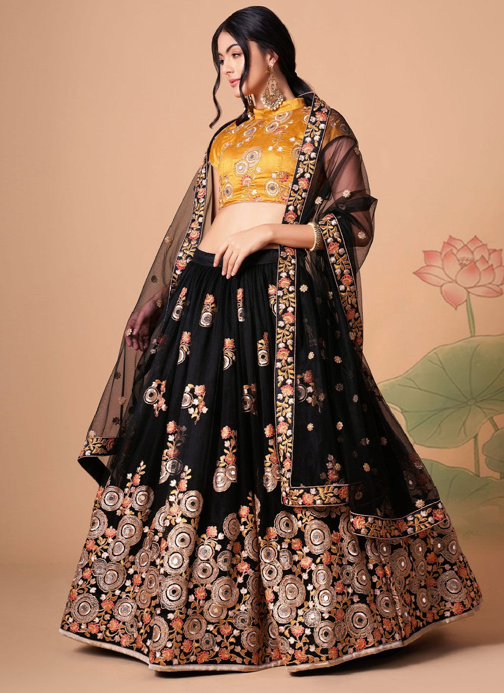 Dori Work Net A - Line Lehenga - L0777