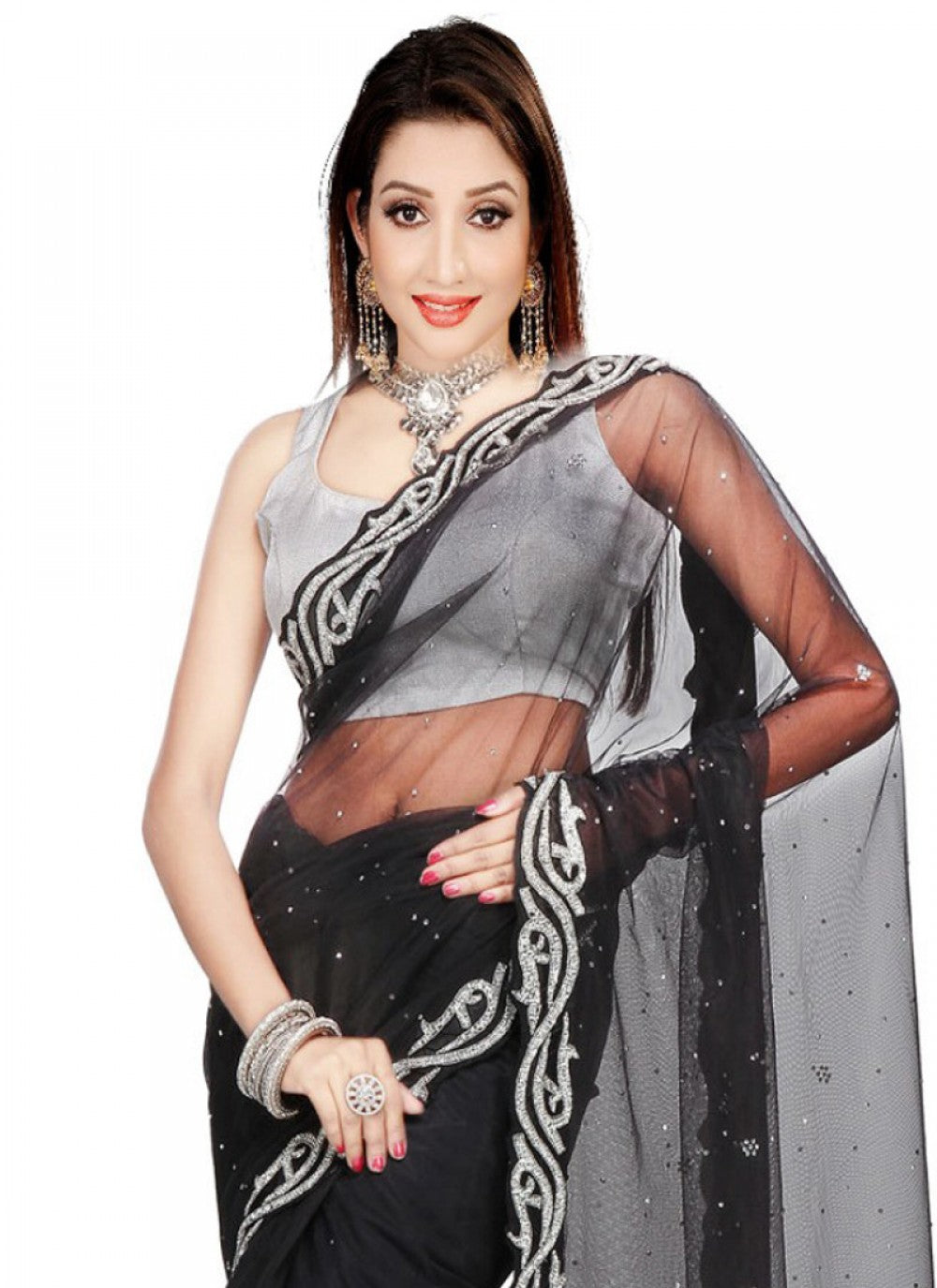 Classic Cutdana Net Saree - S1746