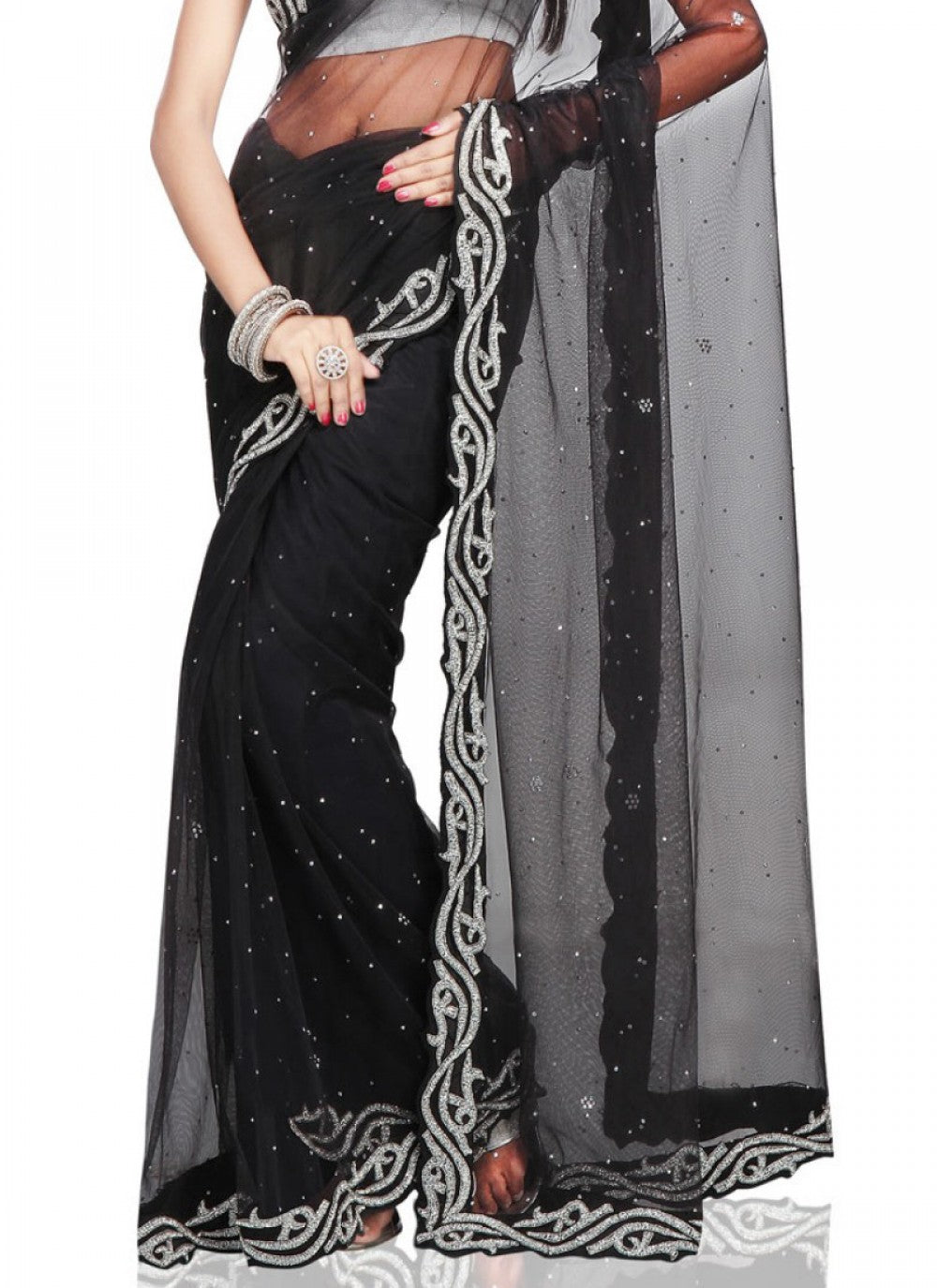 Classic Cutdana Net Saree - S1746