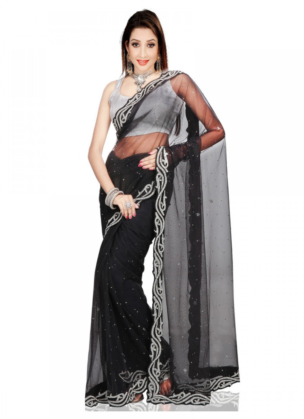 Classic Cutdana Net Saree - S1746