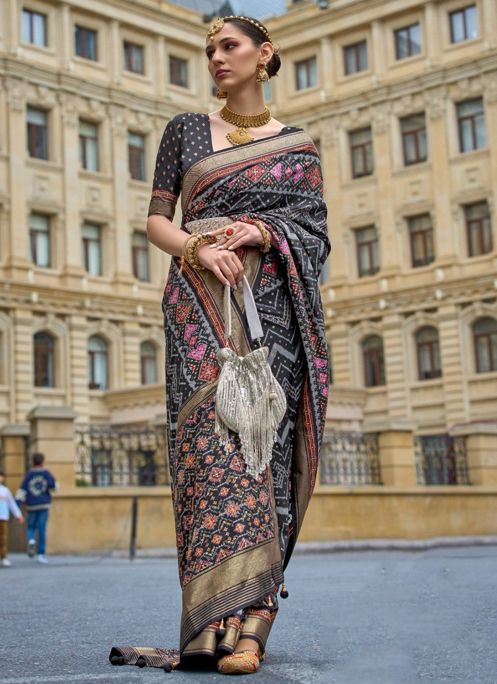 Classic Patola Print Silk Saree - S3971