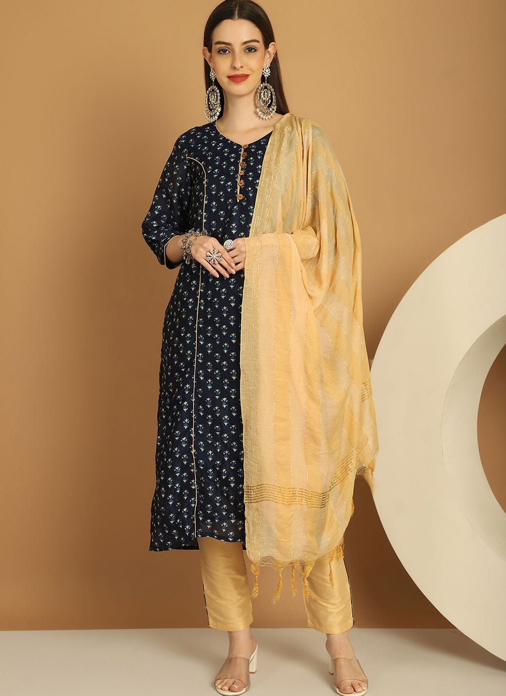 Chanderi Salwar Suit - T1781