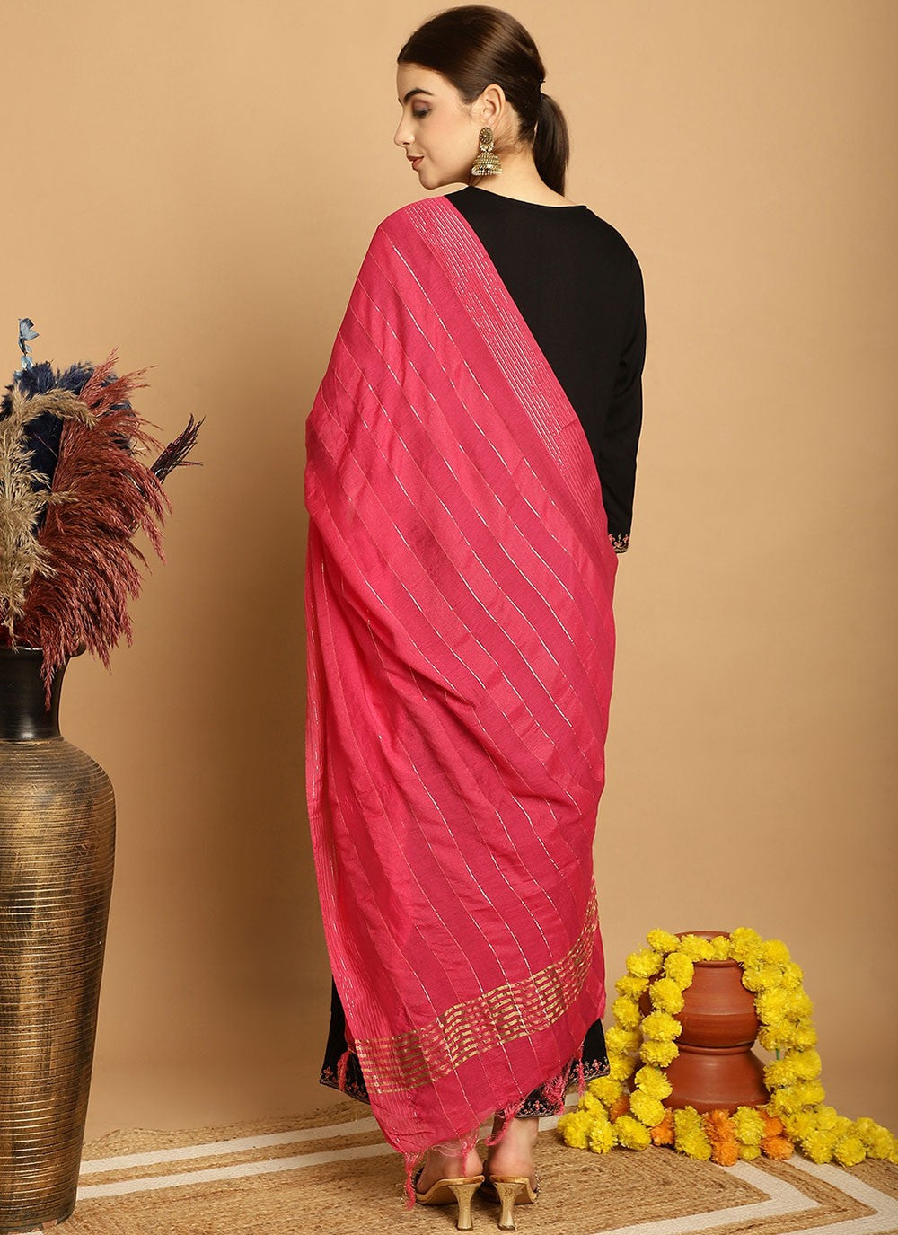 Chanderi Salwar Suit - T1898