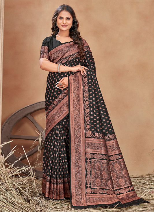 Trendy Border Work Banarasi Silk Saree - S2833