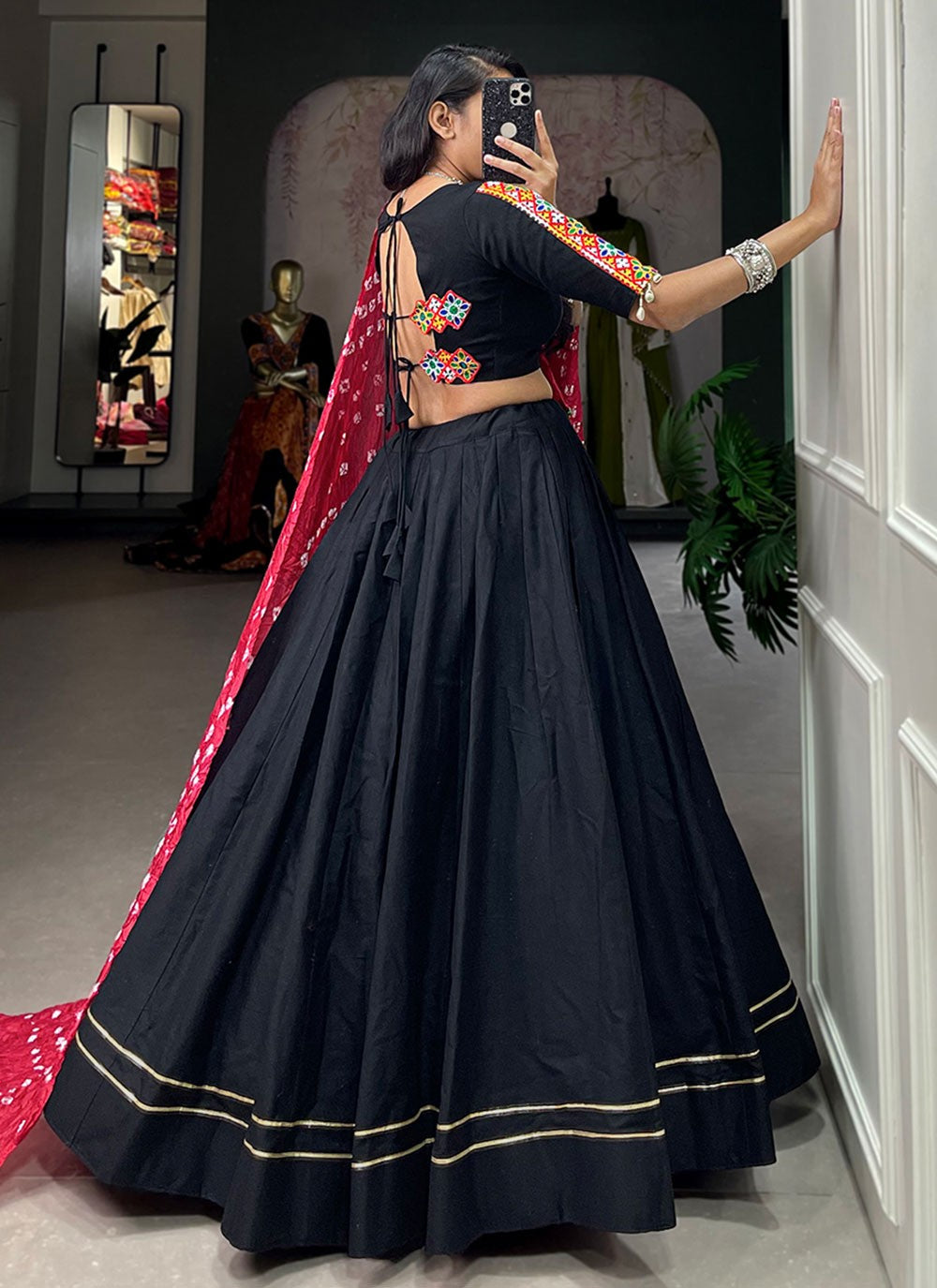 Gota Patti Cotton A - Line Lehenga - L1807