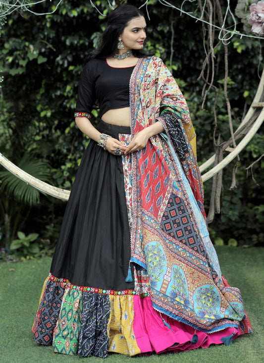 Printed Rayon Readymade Lehenga Choli - L1074