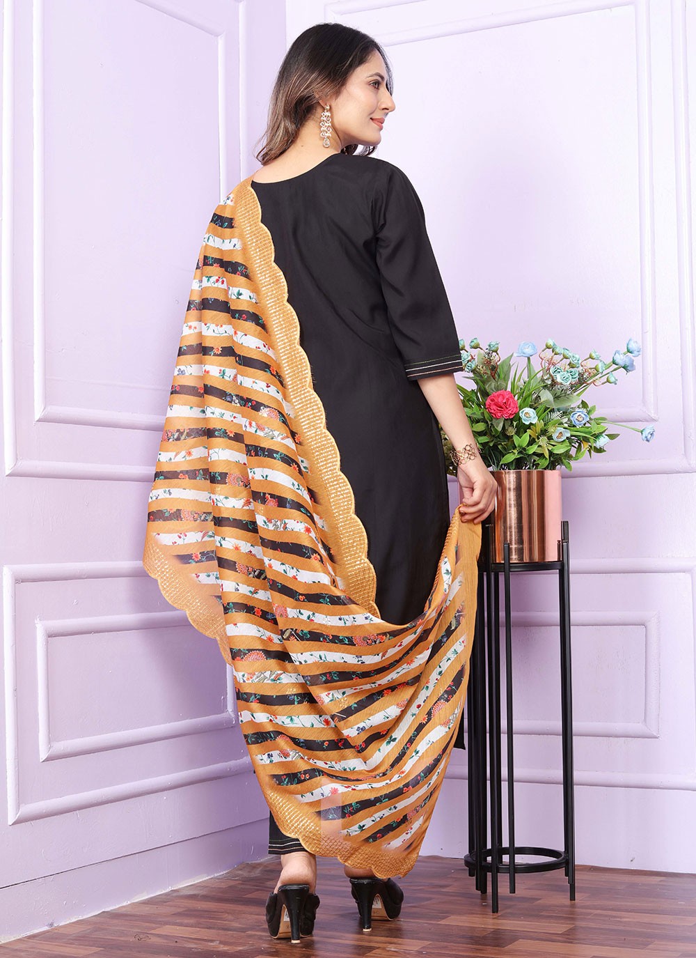 Muslin, Viscose Salwar Suit - T2838