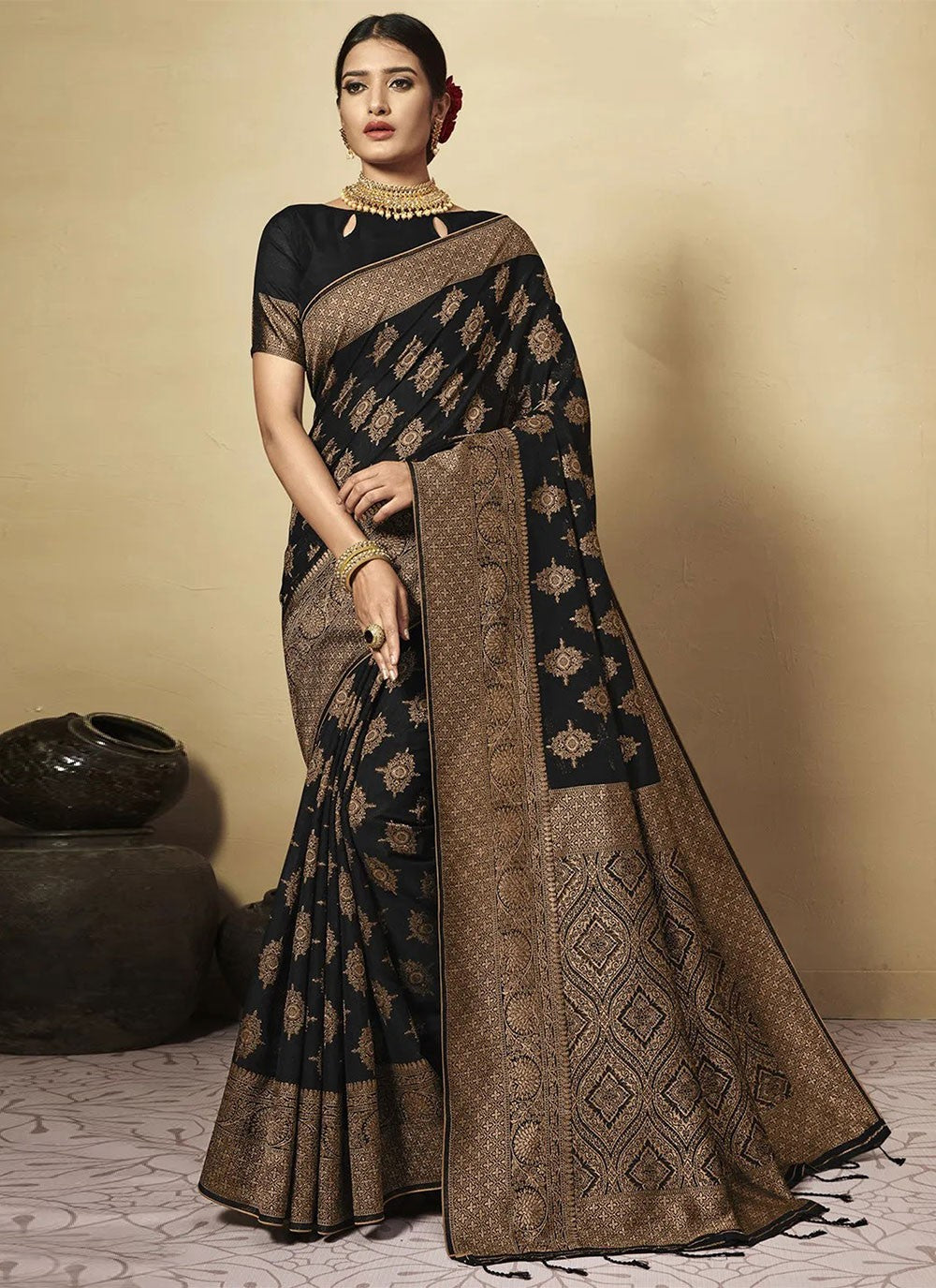 Saree Weaving Zari Chanderi Cotton Saree - S2505