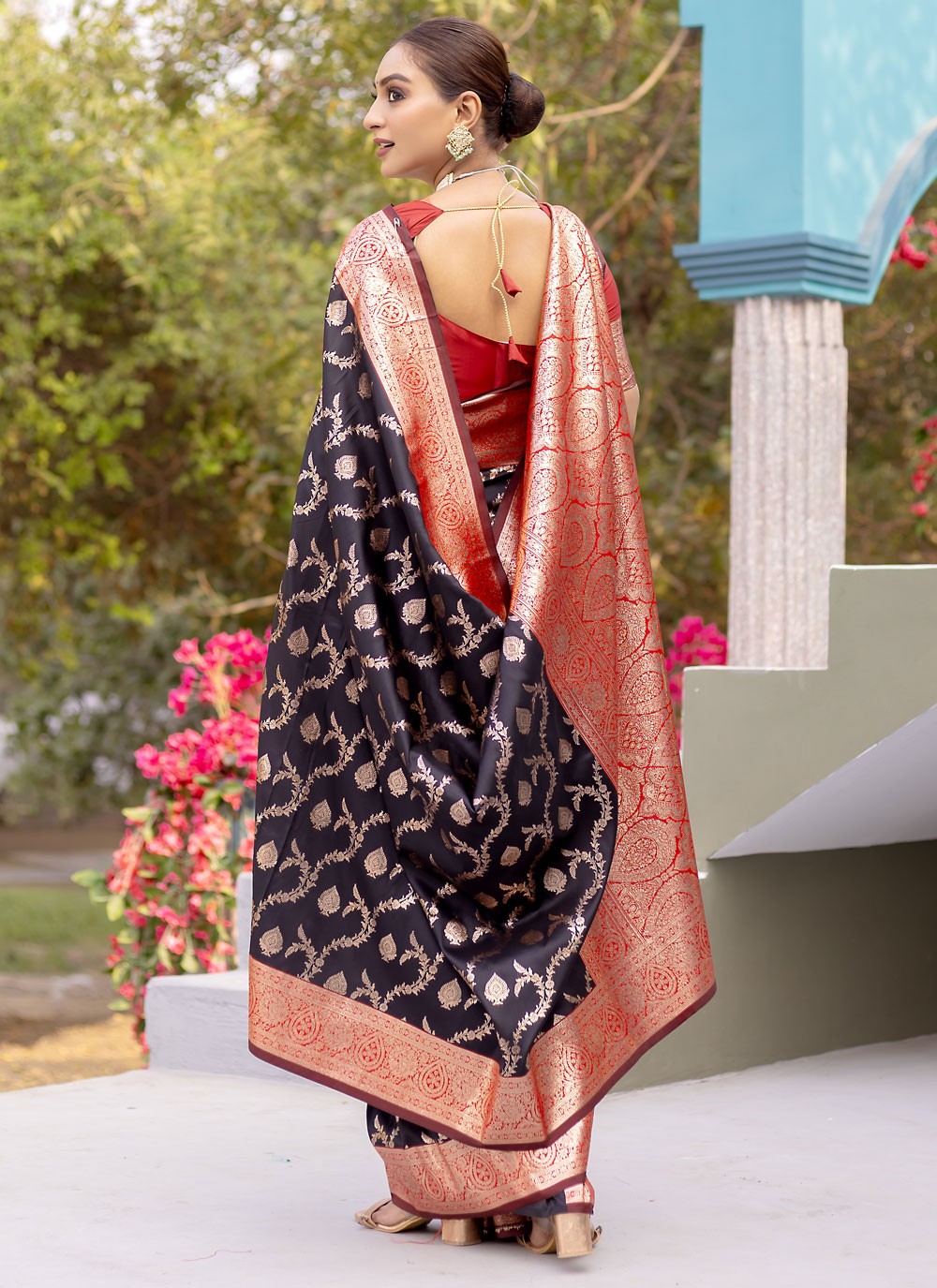 Classic Weaving Zari Satin Silk Purple Saree - S10787