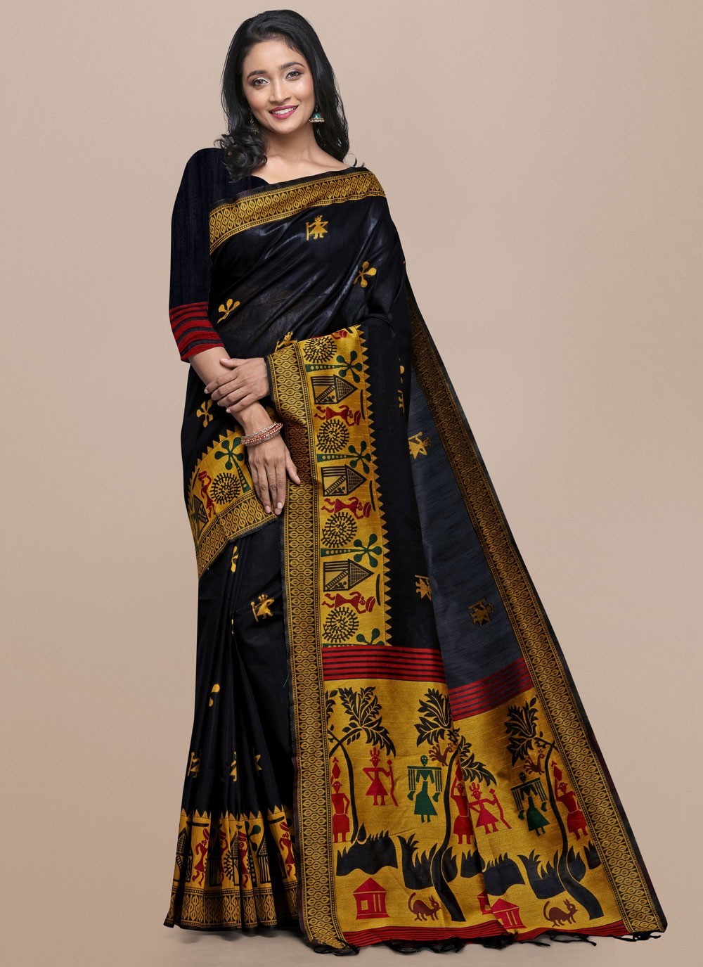 Woven Raw Silk Saree - S11865