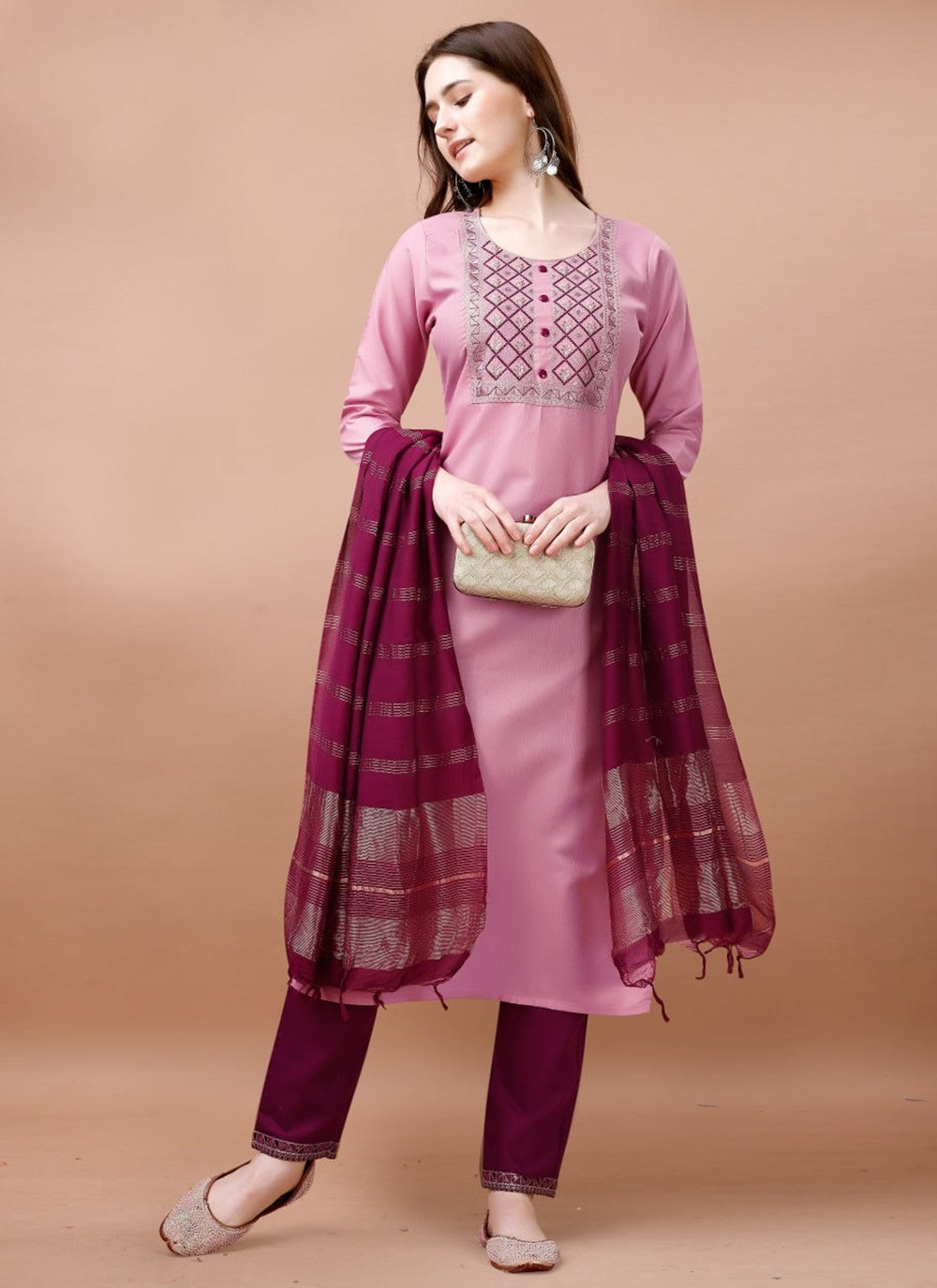 Blended Cotton Salwar Suit - T2147