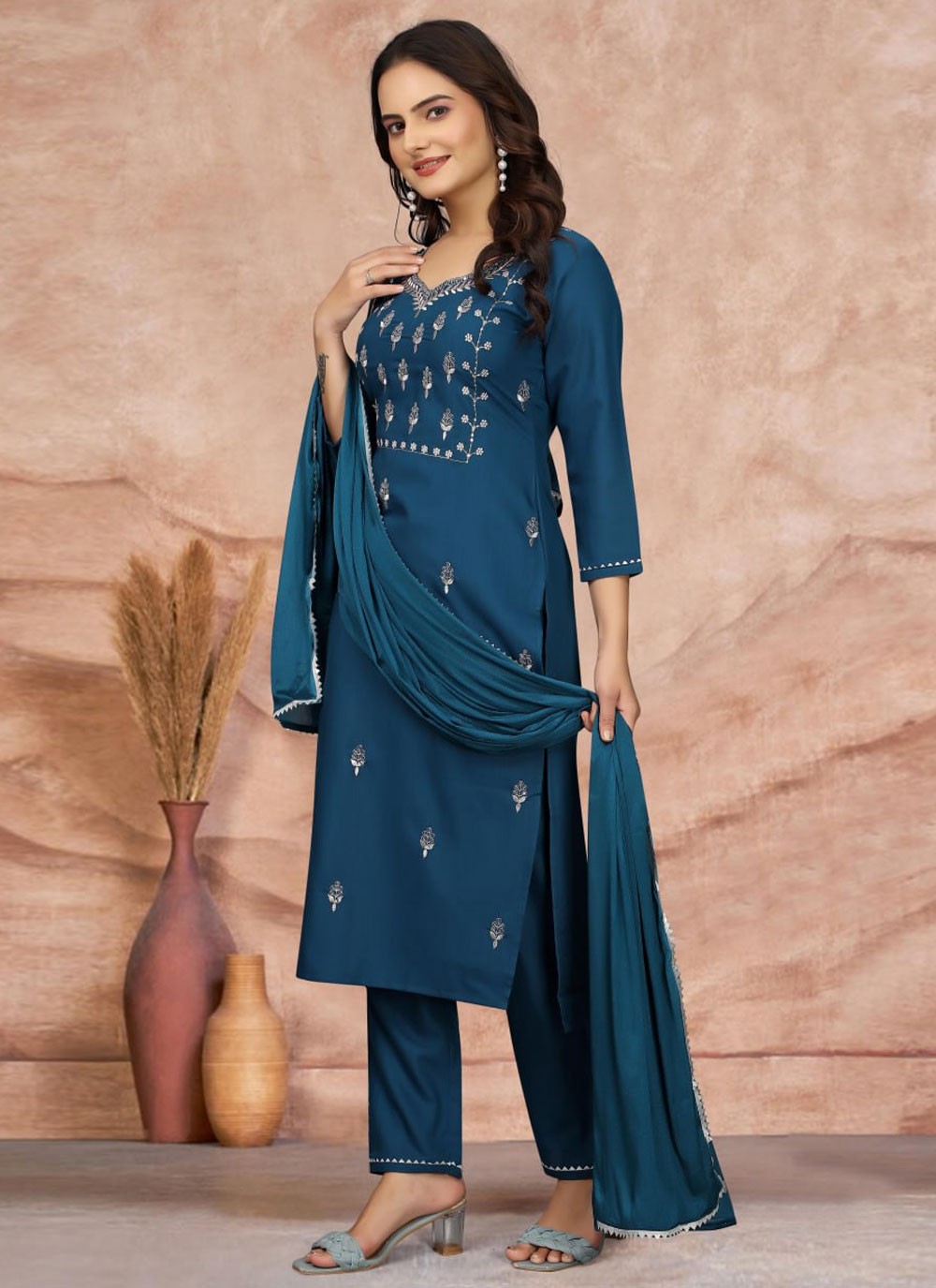 Blended Cotton Salwar Suit - T3645