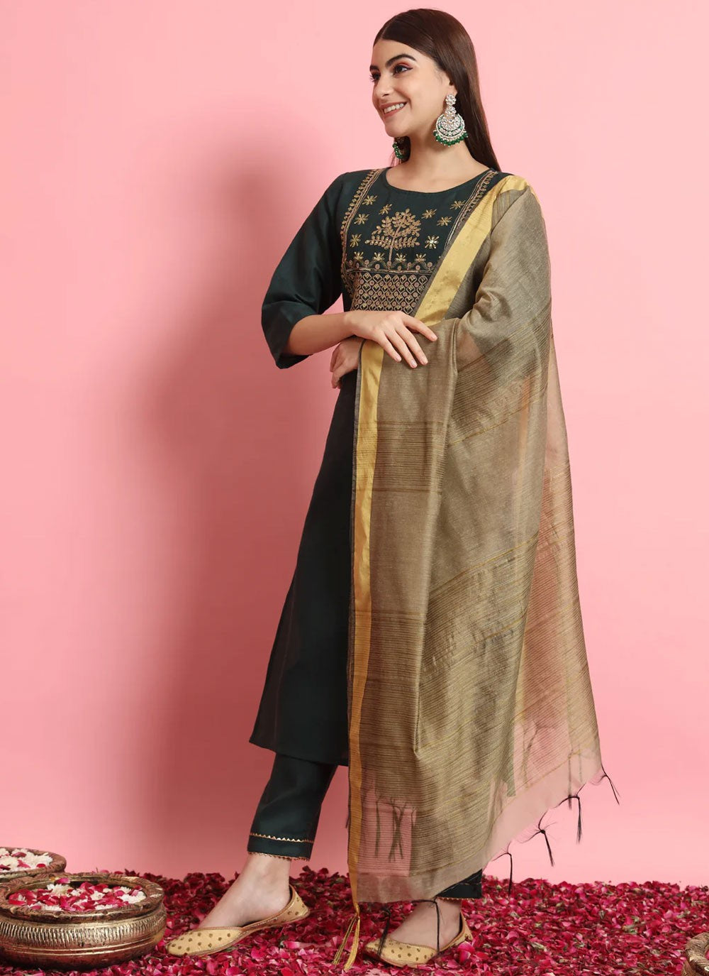 Blended Cotton Salwar Suit - T2043