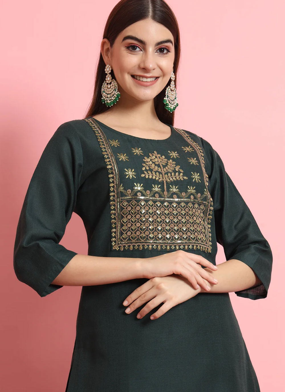 Blended Cotton Salwar Suit - T2043