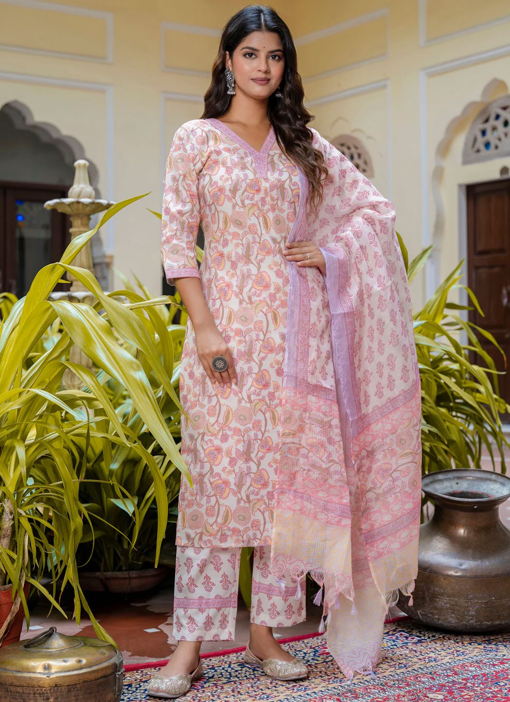 Blended Cotton Salwar Suit - T3814