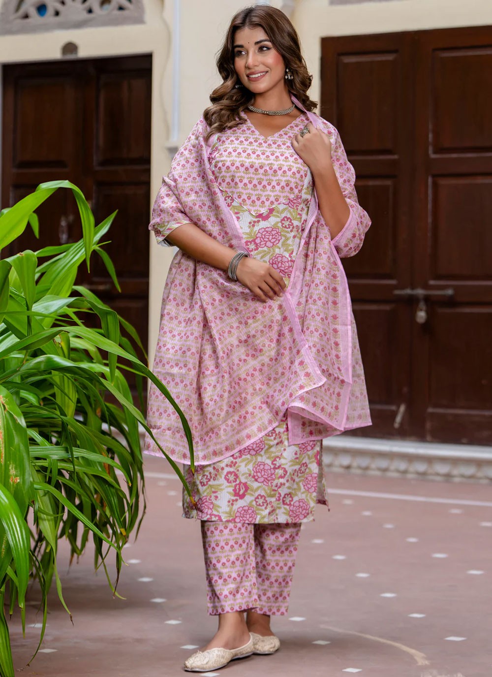 Blended Cotton Salwar Suit - T3849