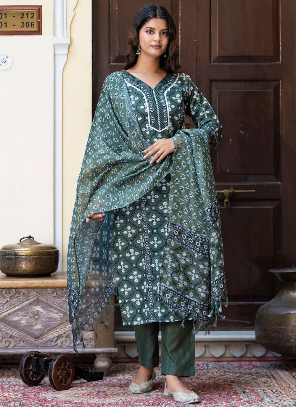 Blended Cotton Salwar Suit - T3862