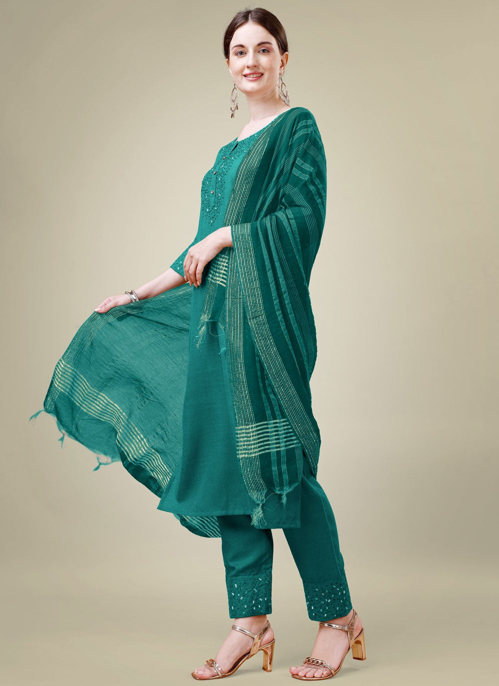 Blended Cotton Salwar Suit - T2419