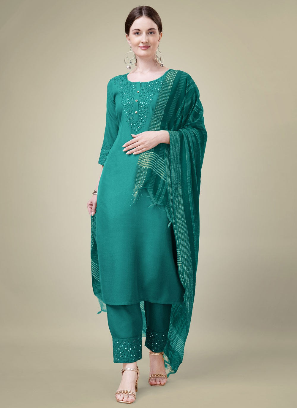 Blended Cotton Salwar Suit - T2419