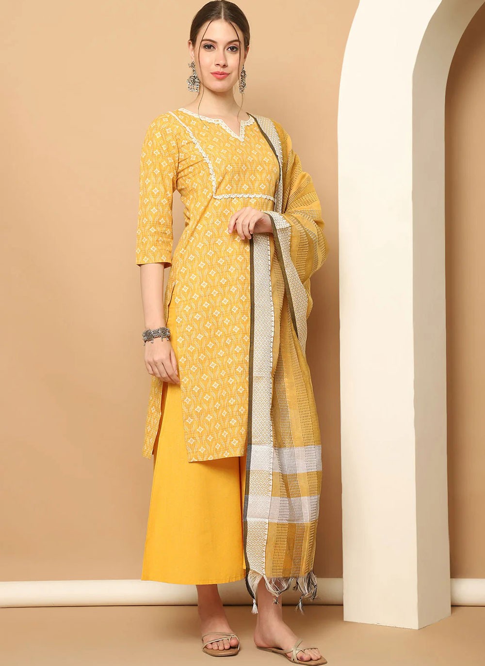 Blended Cotton Salwar Suit - T3972