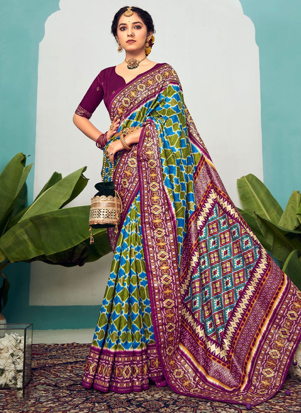 Trendy Polka Dots Cotton Silk Saree - S5382