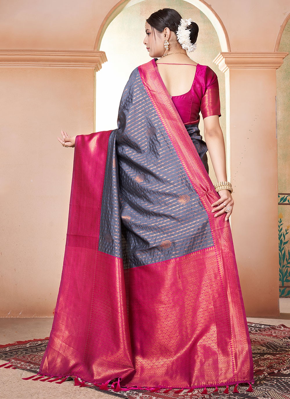 Classic Woven Kanjivaram Silk Saree - S6444