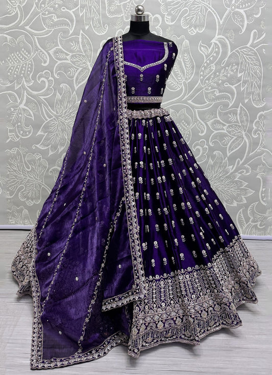 Dori Work Burburry A - Line Lehenga - L2995