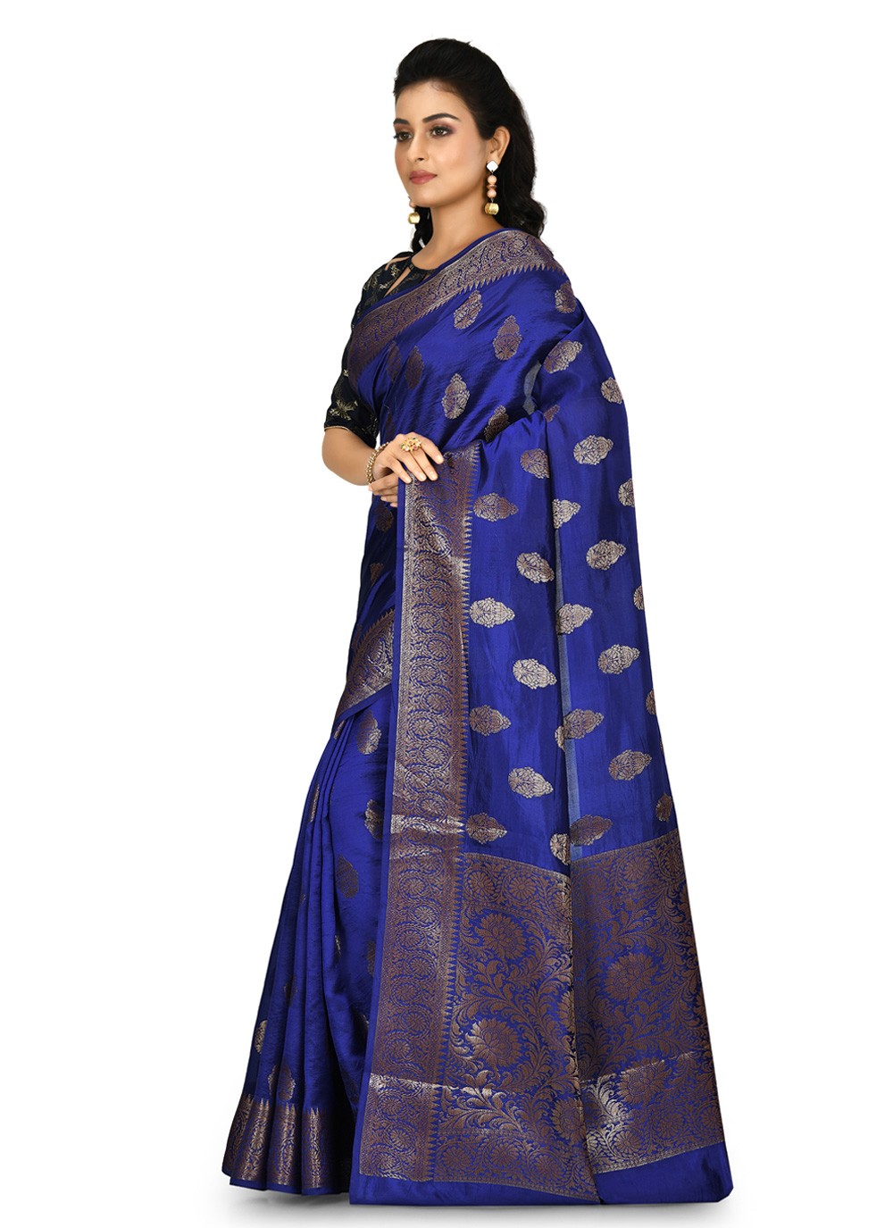 Contemporary Weaving Zari Banarasi Silk Saree - S0376