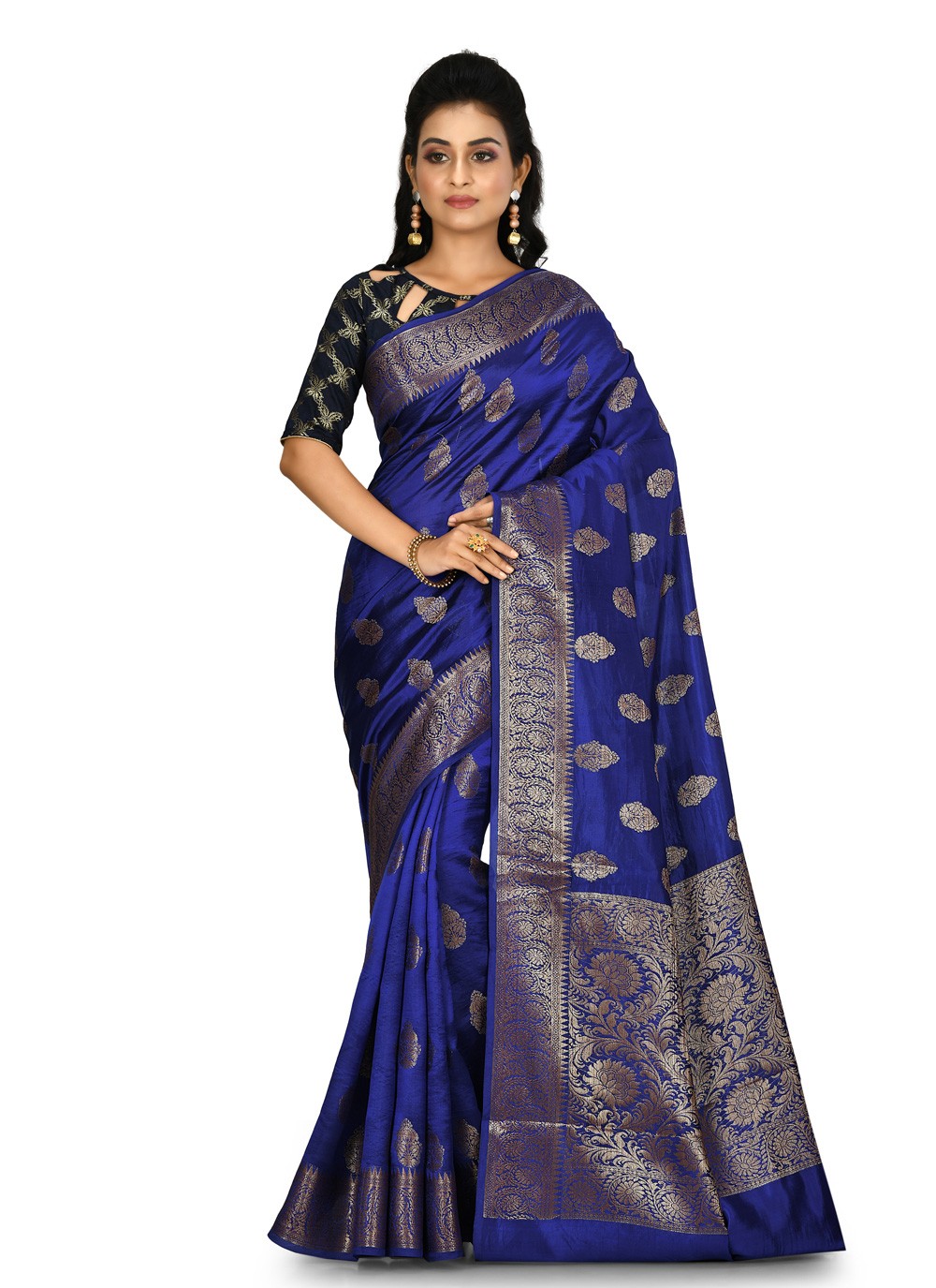 Contemporary Weaving Zari Banarasi Silk Saree - S0376