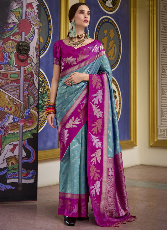 Classic Border Work Banarasi Silk Saree - S9704