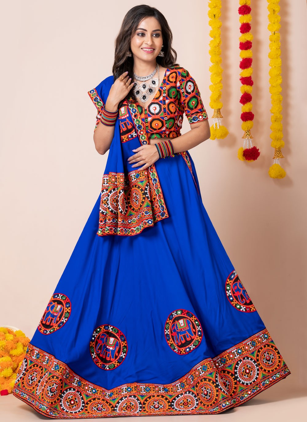 Lace Rayon A - Line Lehenga - L2193